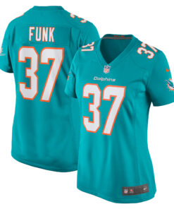 Women's Miami Dolphins Jake Funk Aqua Game Jersey JS8954 nicesnker