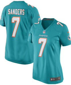 Women's Miami Dolphins Jason Sanders Aqua Game Jersey JS2053 nicesnker