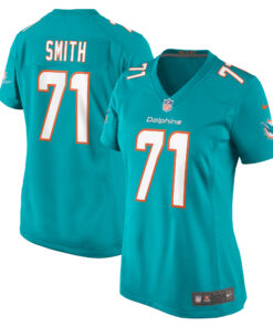 Women's Miami Dolphins Kion Smith Aqua Game Jersey JS5703 nicesnker