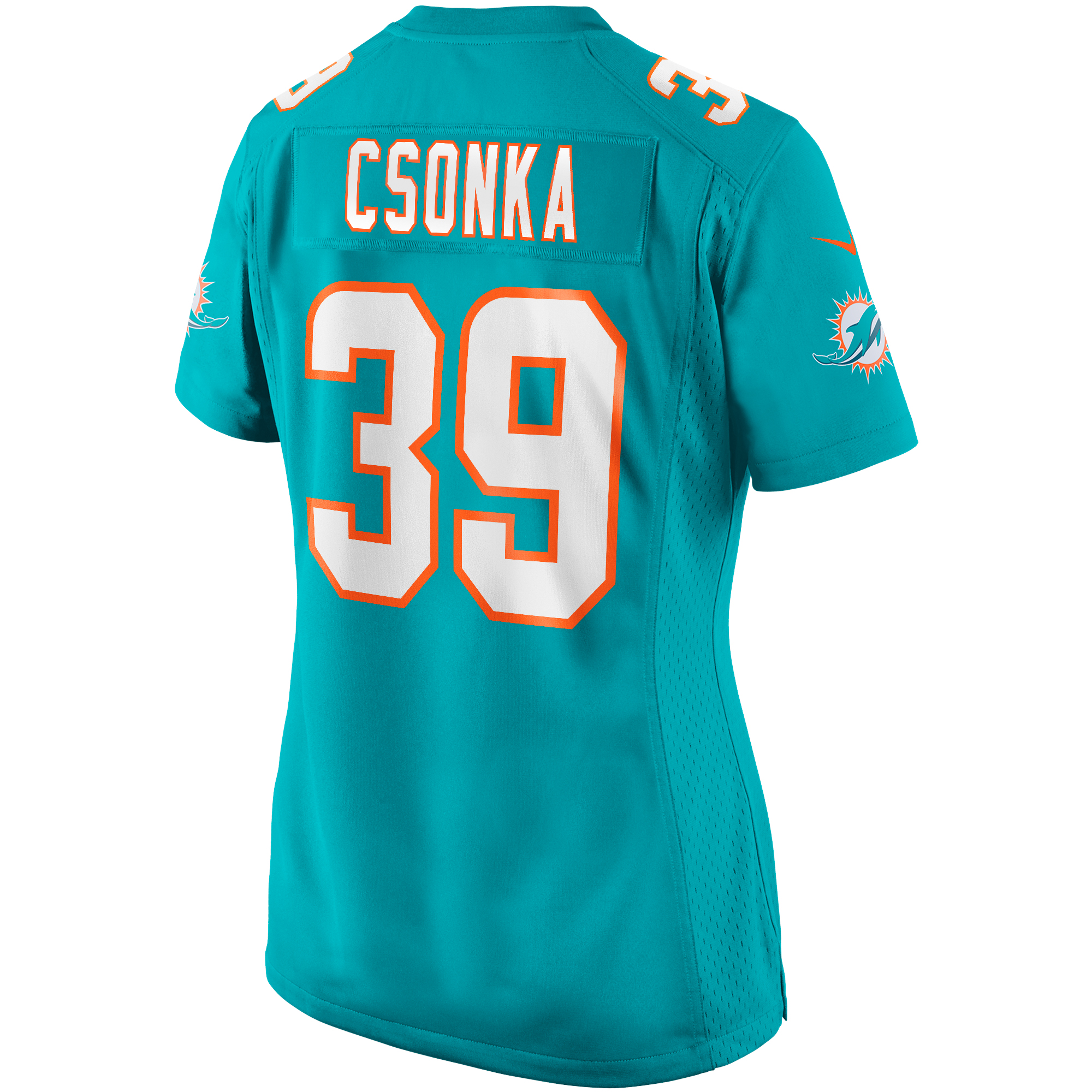 Women's Miami Dolphins Larry Csonka Aqua Game Retired Player Jersey JS4425 nicesnker - Image 3