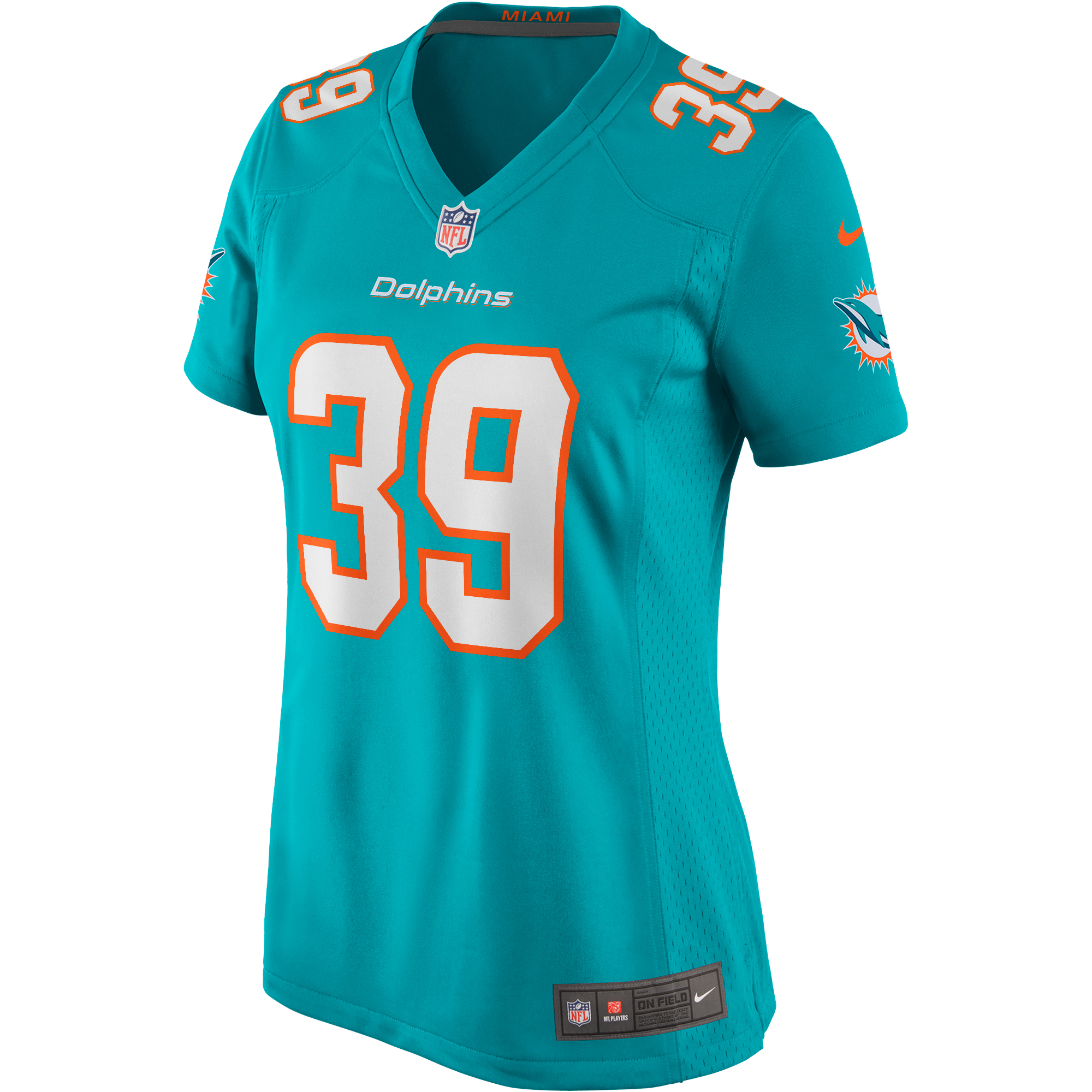 Women's Miami Dolphins Larry Csonka Aqua Game Retired Player Jersey JS4425 nicesnker - Image 2