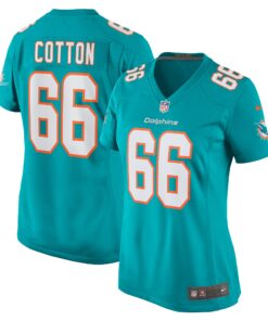 Women's Miami Dolphins Lester Cotton Sr. Aqua Home Game Player Jersey JS7924 nicesnker