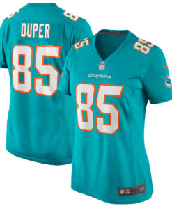 Women's Miami Dolphins Mark Duper Aqua Game Retired Player Jersey JS5653 nicesnker
