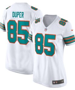 Women's Miami Dolphins Mark Duper White Retired Player Jersey JS7327 nicesnker