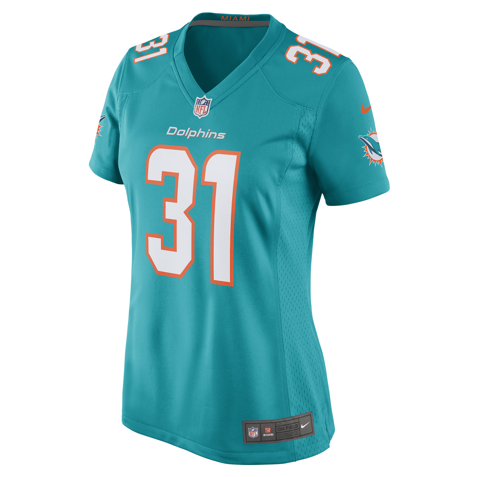 Women's Miami Dolphins Raheem Mostert Aqua Game Jersey JS1440 nicesnker - Image 2