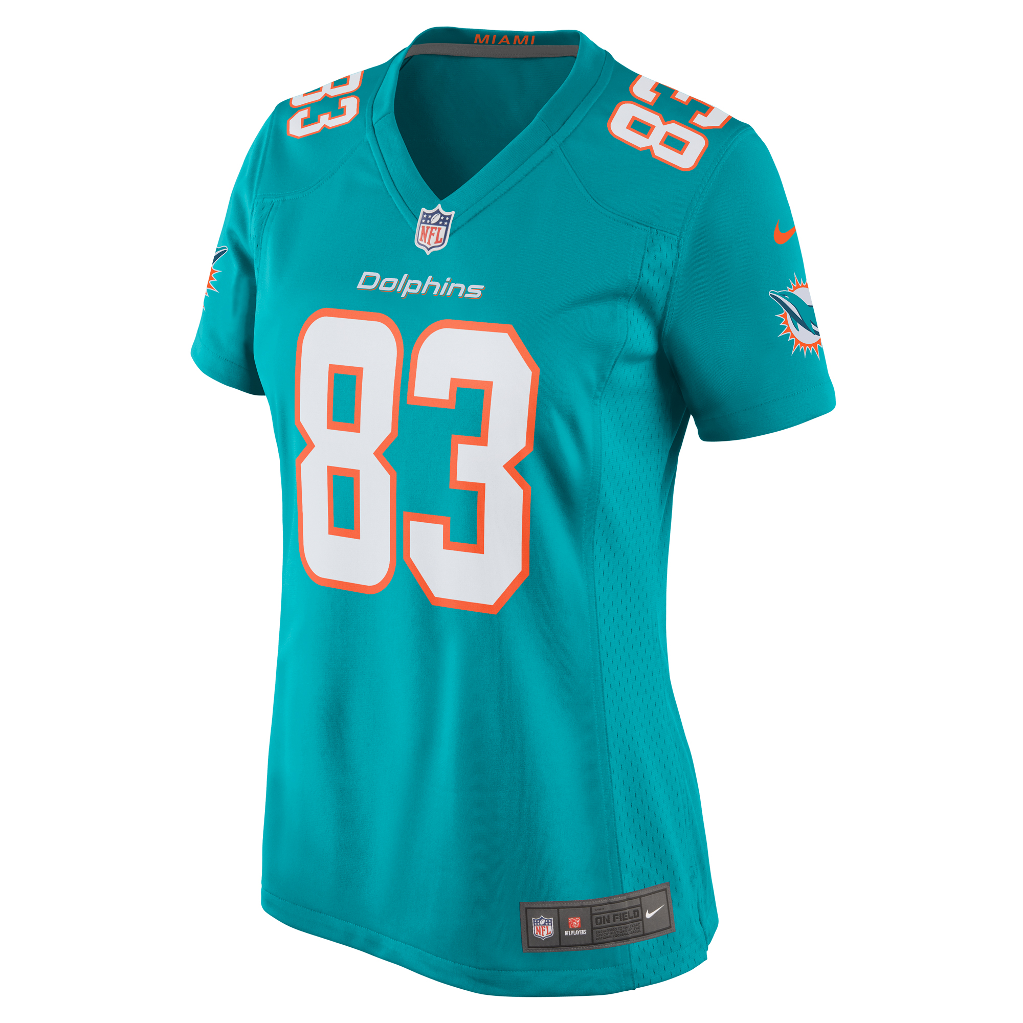 Women's Miami Dolphins Raleigh Webb Aqua Team Game Jersey JS5500 nicesnker - Image 2