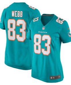 Women's Miami Dolphins Raleigh Webb Aqua Team Game Jersey JS5500 nicesnker