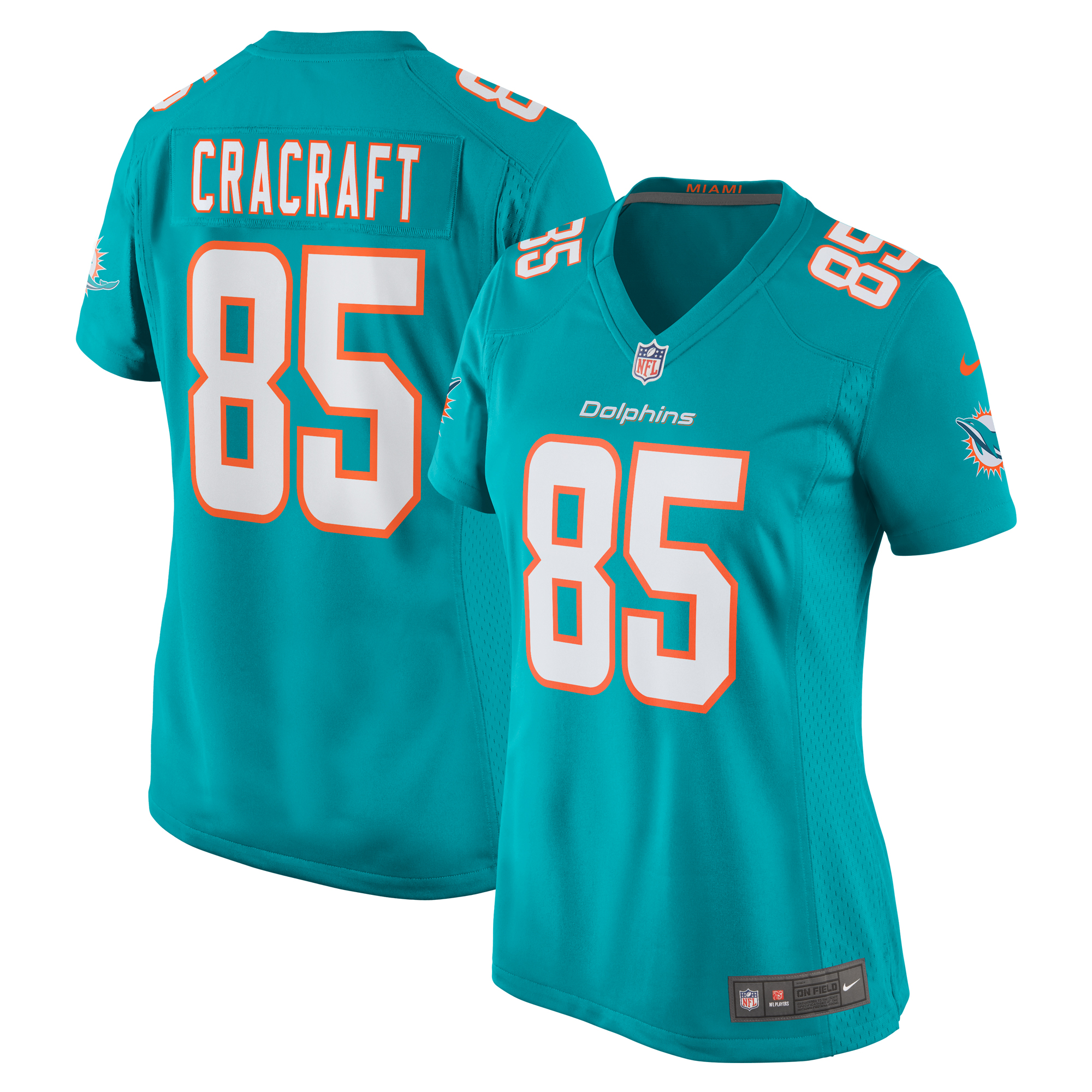Women's Miami Dolphins River Cracraft Aqua Game Player Jersey JS9556 nicesnker