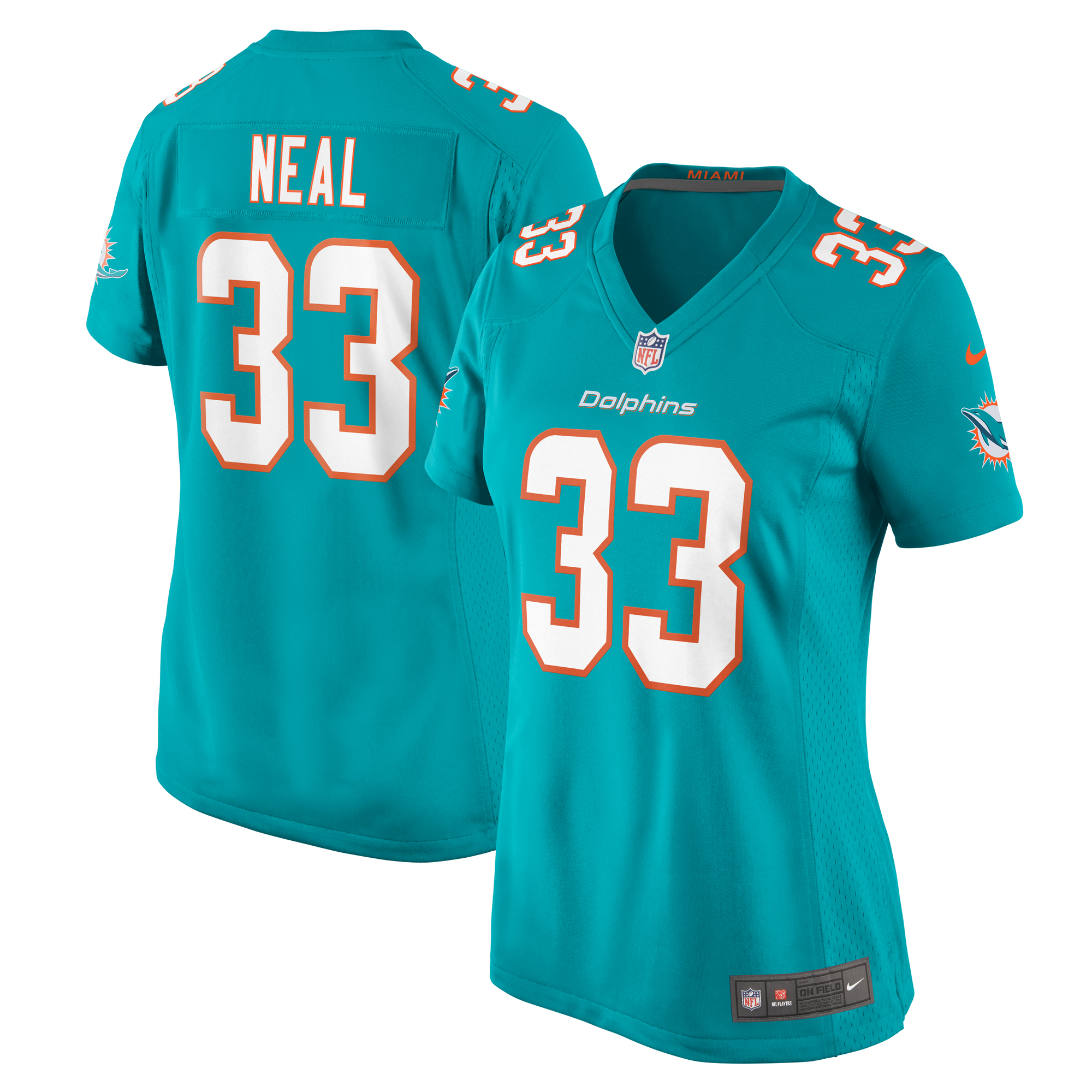 Women's Miami Dolphins Siran Neal Aqua Game Jersey JS5683 nicesnker