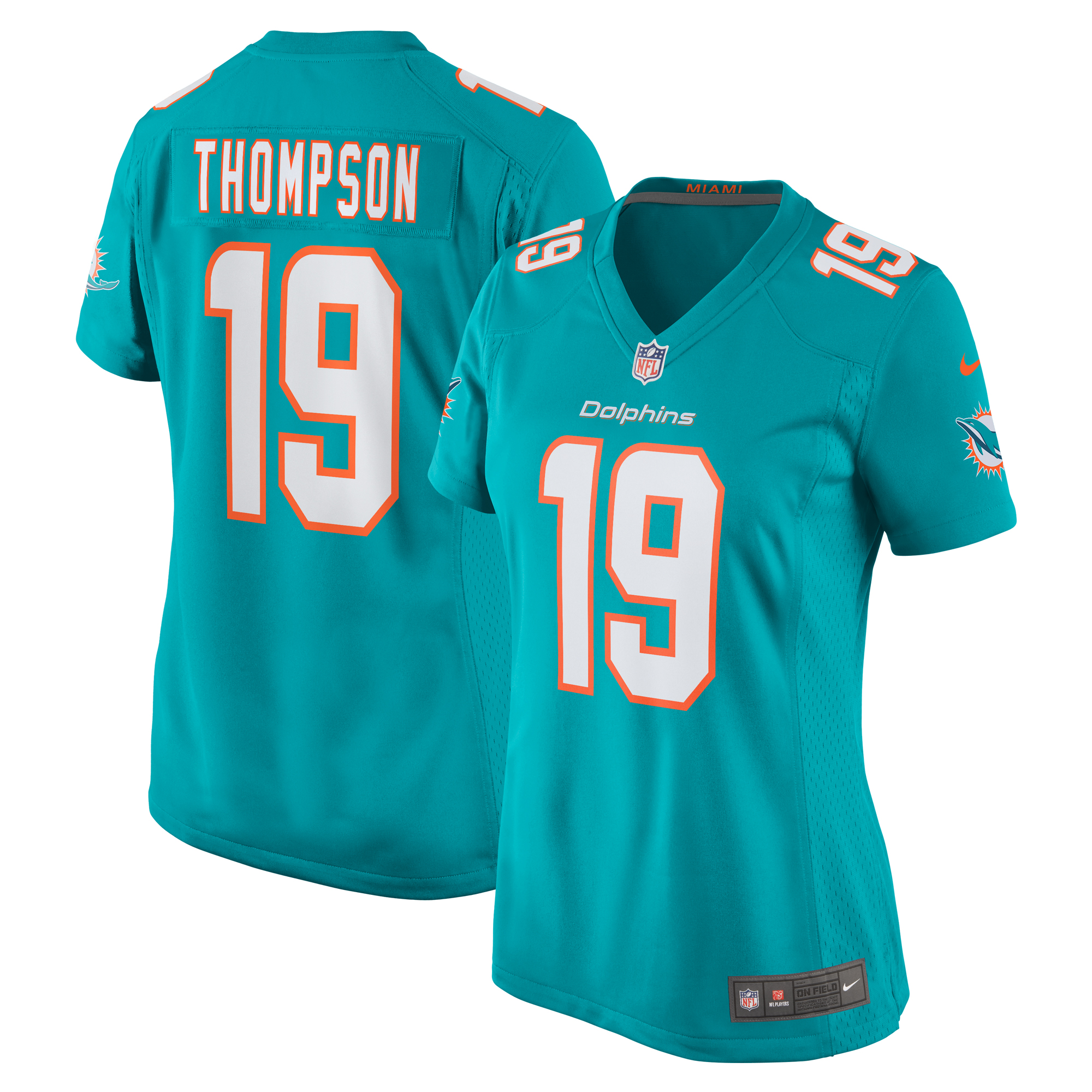 Women's Miami Dolphins Skylar Thompson Aqua Game Player Jersey JS6178 nicesnker