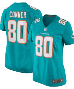 Women's Miami Dolphins Tanner Conner Aqua Home Game Player Jersey JS2616 nicesnker