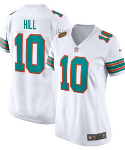 Women's Miami Dolphins Tyreek Hill White Alternate Game Jersey JS5708 nicesnker