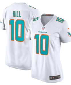 Women's Miami Dolphins Tyreek Hill White Player Jersey JS2529 nicesnker