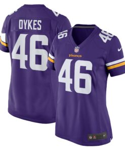 Women's Minnesota Vikings Aaron Dykes Purple Team Game Jersey JS3315 nicesnker