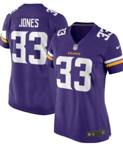 Women's Minnesota Vikings Aaron Jones Purple Game Jersey JS9583 nicesnker