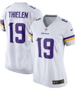 Women's Minnesota Vikings Adam Thielen White Game Jersey JS5386 nicesnker
