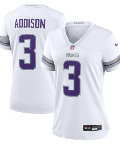 Women's Minnesota Vikings Addison White Alternate Game Player Jersey JS2816 nicesnker