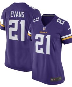 Women's Minnesota Vikings Akayleb Evans Purple Game Player Jersey JS4226 nicesnker