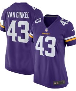 Women's Minnesota Vikings Andrew Van Ginkel Purple Team Game Jersey JS3158 nicesnker