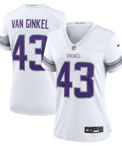 Women's Minnesota Vikings Andrew Van Ginkel White Alternate Game Jersey JS3262 nicesnker