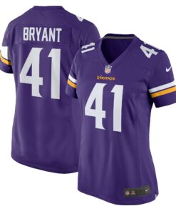 Women's Minnesota Vikings Austin Bryant Purple Game Jersey JS4443 nicesnker
