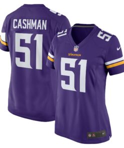 Women's Minnesota Vikings Blake Cashman Purple Team Game Jersey JS3668 nicesnker