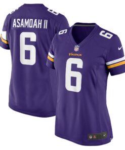 Women's Minnesota Vikings Brian Asamoah II Purple Game Jersey JS1434 nicesnker