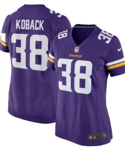 Women's Minnesota Vikings Bryant Koback Purple Home Game Player Jersey JS9567 nicesnker