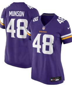 Women's Minnesota Vikings Calvin Munson Purple Game Jersey JS6253 nicesnker