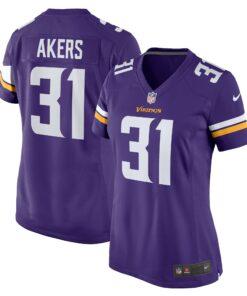 Women's Minnesota Vikings Cam Akers Purple Game Jersey JS2491 nicesnker
