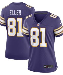 Women's Minnesota Vikings Carl Eller Purple Classic Retired Player Jersey JS8376 nicesnker