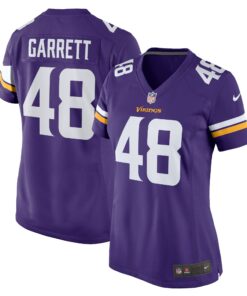 Women's Minnesota Vikings Chris Garrett Purple Home Game Player Jersey JS8031 nicesnker