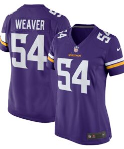 Women's Minnesota Vikings Curtis Weaver Purple Home Game Jersey JS4481 nicesnker