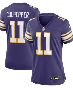 Women's Minnesota Vikings Daunte Culpepper Purple Classic Retired Player Game Jersey JS5813 nicesnker