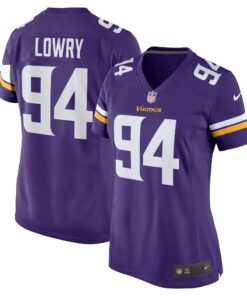 Women's Minnesota Vikings Dean Lowry Purple Game Player Jersey JS4247 nicesnker
