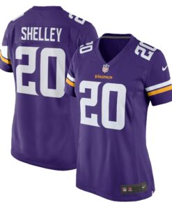 Women's Minnesota Vikings Duke Shelley Purple Home Game Player Jersey JS4544 nicesnker