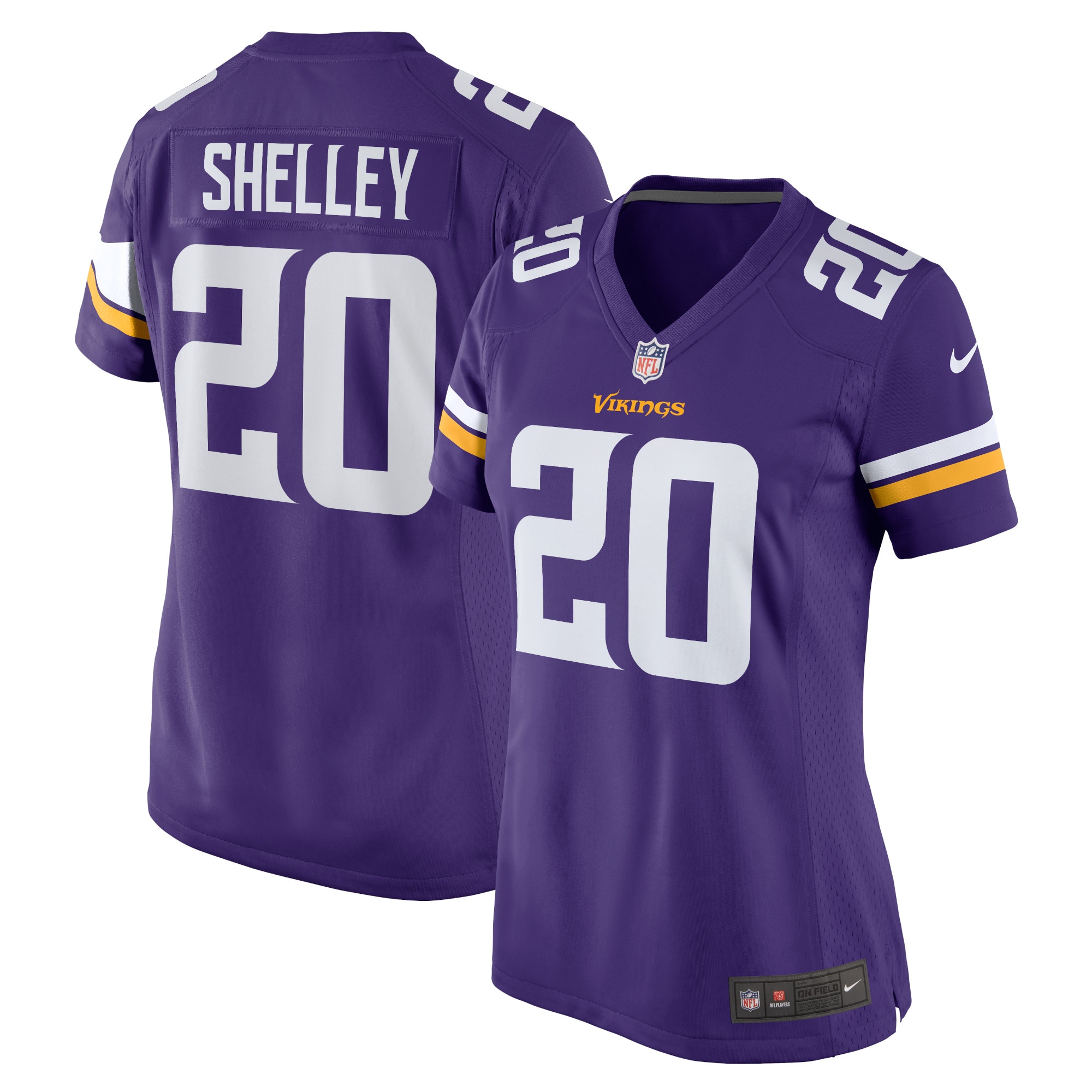 Women's Minnesota Vikings Duke Shelley Purple Home Game Player Jersey JS4544 nicesnker