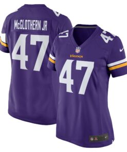 Women's Minnesota Vikings Dwight McGlothern Jr. Purple Game Jersey JS6730 nicesnker