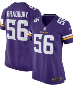 Women's Minnesota Vikings Garrett Bradbury Purple Game Jersey JS7306 nicesnker