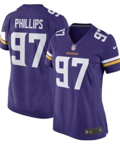 Women's Minnesota Vikings Harrison Phillips Purple Game Player Jersey JS7737 nicesnker