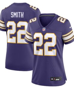 Women's Minnesota Vikings Harrison Smith Purple Classic Player Game Jersey JS5743 nicesnker