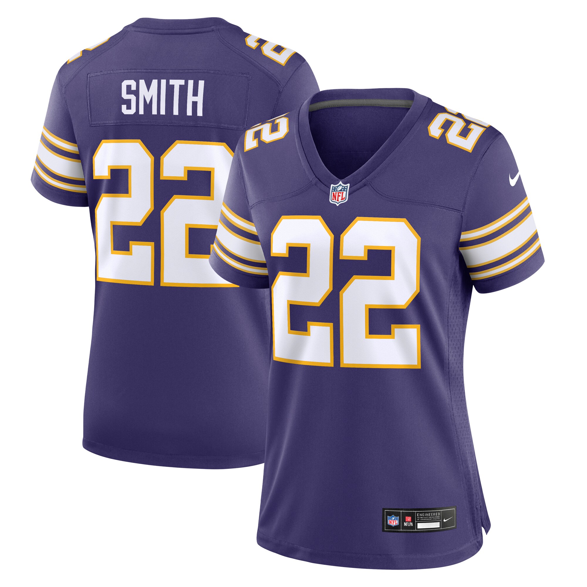 Women's Minnesota Vikings Harrison Smith Purple Classic Player Game Jersey JS5743 nicesnker