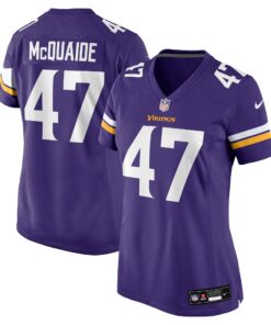 Women's Minnesota Vikings Jake McQuaide Purple Game Jersey JS6593 nicesnker