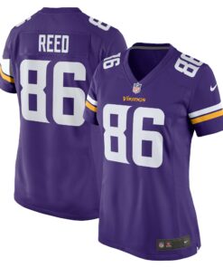 Women's Minnesota Vikings Jake Reed Purple Retired Player Game Jersey JS2904 nicesnker