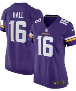 Women's Minnesota Vikings Jaren Hall Purple Game Jersey JS5456 nicesnker