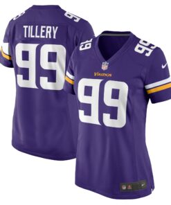 Women's Minnesota Vikings Jerry Tillery Purple Game Jersey JS8371 nicesnker