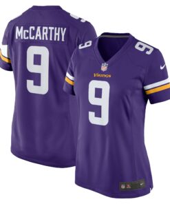 Women's Minnesota Vikings J.J. McCarthy Purple Player Game Jersey JS8939 nicesnker