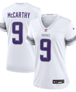 Women's Minnesota Vikings J.J. McCarthy White Alternate Game Player Jersey JS1229 nicesnker