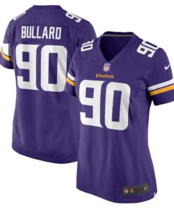 Women's Minnesota Vikings Jonathan Bullard Purple Game Jersey JS4004 nicesnker