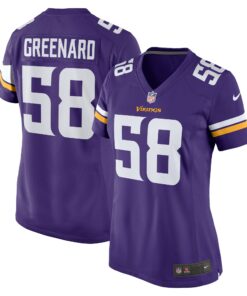 Women's Minnesota Vikings Jonathan Greenard Purple Team Game Jersey JS8408 nicesnker